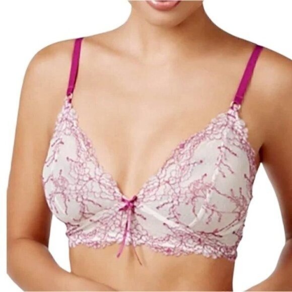 FREE Heidi Klum Heidi Natural Lift Lace Bra Wild Aster Women’s M - Picture 2 of 11